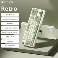 Bàn phím cơ Riccks RS8 Full mods - Layout TKL hỗ trợ QMK/VIA quốc dân mới Build đầm chắc âm hay 3 mo