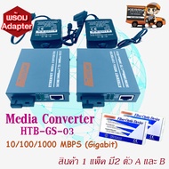 HTB-GS-03 NetLINK Gigabit Media Converter(A/B) 1000Mbps Fiber Optic 20KM แพ็ค 1 คู่