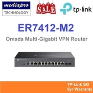 TP-Link ER7412-M2 Omada Multi-Gigabit VPN Router, 2× 2.5G WAN/LAN , 10× Gigabit Ports (2× SFP, 8× RJ