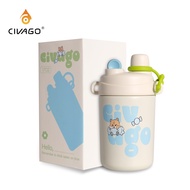 CIVAGO(17oz)Vacuum Insulated Tumbler with Straw Large Capacity Ceramic Coffee Mug for Students Kids