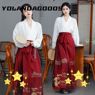 YOLA  Chinese Hanfu Skirt, Weaving Gold/silver Craft Landscape Pattern Improved Hanfu Skirt, Chinese Style Waist Design Chinese Tailoring Ming Dynasty Hanfu Skirt Daily Wear