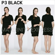 confinement nursing pyjamas sleep wear set maternity top shorts maternity express p3