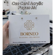 Custom Acrylic MC Board Cue Card - MC branding