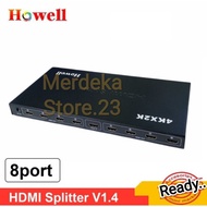 New HOWELL SPLITTER 8 PORT HDMI ORIGINAL | 4KX2K HDMI SPLITTER 8 PORT