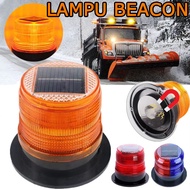 Car Solar Led Lamp Beacon Light Car Magnetic Mounted Vehicle Police Warning Light Emergency Beacon M