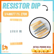 10Pcs Resistor 270K ohm metal film 1/4watt 1% 270 kilo 270 kilo ohm