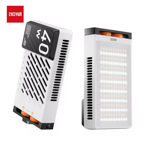 ZHIYUN LED Video Light FIVERAY M40 40W Bi-Color Portable Light Panel for Photography Built-in Fans S