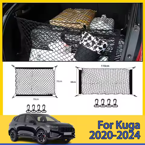 For Ford Kuga Escape MK3 2020-2024 CX482 2021 2022 Car Trunk Net Boot Luggage Mesh Nylon Bag Storage