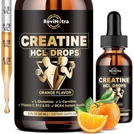 Creatine HCL Liquid Drops for Men & Women, 1500mg Liquid Creatine Hydrochloride, High Absorption, 2 