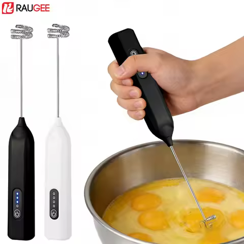 Electric Milk Frother Handheld Wireless Coffee Frother Rechargeable 3 Speeds Stainless Steel Eggs Be