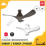 KDK  48" Ceiling Fan Airy Wifi Control E48HP / E48GP With Led Light / F40GP with light
