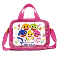 (KOR) Pinkfong Baby Shark Family Square Croossbody Bag Made in Korea [Official From Korea] School Shoulder Messenger Cross Sling