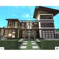 Bloxburg Build Tropical Modern House Multiple Floor Gamepass Only
