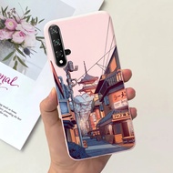 สำหรับ Huawei Nova 5T เคส Honor 20 YAL-L21แฟชั่นเคสโทรศัพท์ซิลิโคนนิ่มเคสลายการ์ตูนสำหรับ Huawei Nov