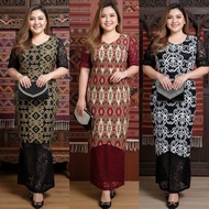 LONG DRESS LACE BORNEO FREESIZE 50KG-85KG