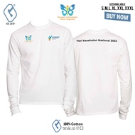 kaos distro hari kesehatan nasional longsleeve / baju germas hkn panjang 2022