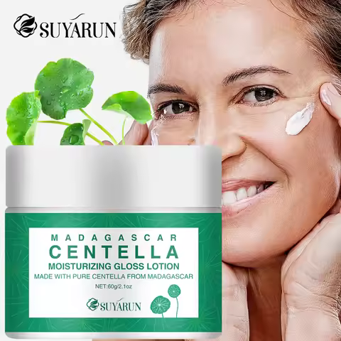 SUYARUN Hydrating Cica Face Cream - Soothes & Repairs Sensitive Skin, Intense Moisturizer with Cente