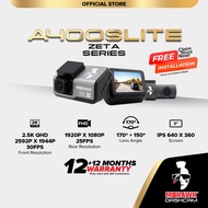 Mohawk Dashcam A400slite DVR Car Recorder Dual Channel 2.5K QHD 1440P Dash Cam