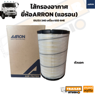 [SET] ไส้กรองอากาศ ISUZU 240แรง FTR FVM เครื่อง 6HE 6HH 6SD FRR210 4HK ยี่ห้อ AARON นอก+ใน มาตรฐานแบ