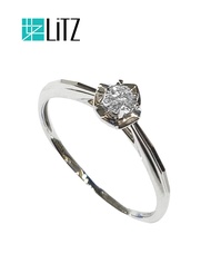 LITZ 18K White Gold Diamond Ring DR142