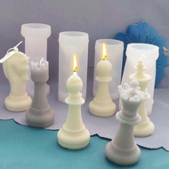 DIY Chess Piece Crystal Epoxy Resin Mold Queen King Three-Dimensional Chess Silicone Mold For Epoxy 