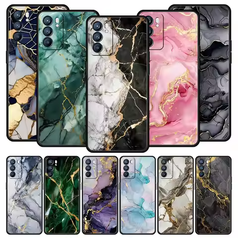 Watercolor Marble Phone Case For Oppo Reno13 Reno12 Reno11 F Reno10 Pro A54 5G Find X5 A53 A52 A9 A5