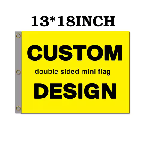 Custom Double Sided Mini Flag Boat Banner 13x18 Inch Polyester For Sport Advertising Club Logo Gift 