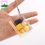 JINXIY Mini Fast Food Box Keychain, Plastic Fast Food Box Simulation Fast Food Box Keychain, Mini Tr