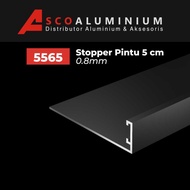 Aluminium Stopper Pintu 5cm Profile 5565 Swing Door - Hitam
