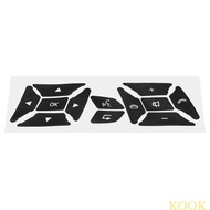 KOOK Steering Wheel Button Decals Replacement Trim Cover Stickers Auto Accessories for C Class CLS C218 SLK W172 W204 W2