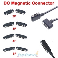 FAYSHOWS DC Magnetic Pogo Pin Connector, 2Pin 3Pin 4Pin 5Pin 2A Pogopin Magnetic Connector, Spacing 