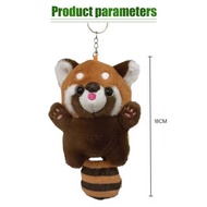 18cm Boneka Rakun Raccoon Keychain Plush Doll Gantungan Kunci Tas