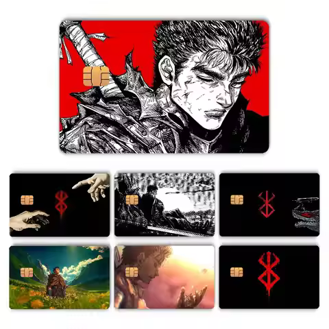 Anime A-Berserk-S Card Stickers Ultra-thin Waterproof Scratch Resistant Sticker, Personalized BankCa