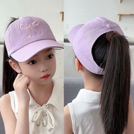 1-7 years old Korean children's hats with ribbon embroidery, casual hats, children's golf hats, visi
