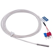 TWTADE PT100 Waterproof Temperature Sensor Three-wire SystemStainless Steel Probe(4×30MM) Range:-50℃