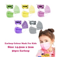 [READY STOCK] (MSC3084) 50pcs Earloop Kids Mask Budak Mask 3ply Face Mask