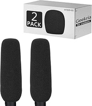 Geekria for Creators Foam Windscreen for 3/4'' (2 CM) Diameter Microphones, Antipop Foam Cover, Mic 