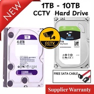 1. New 3.5" Purple/SkyHawk HDD 1TB/2TB/3TB/4TB/5TB/6TB/8TB/10TB CCTV Hard disk DVR/NVR Hard Drive