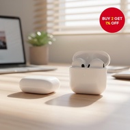 Pro 4 TWS,,,Pro4。  Fon Telinga Pro 4 TWS, Fon Kepala Kalis Air Bluetooth dengan Mikrofon untuk Fon T