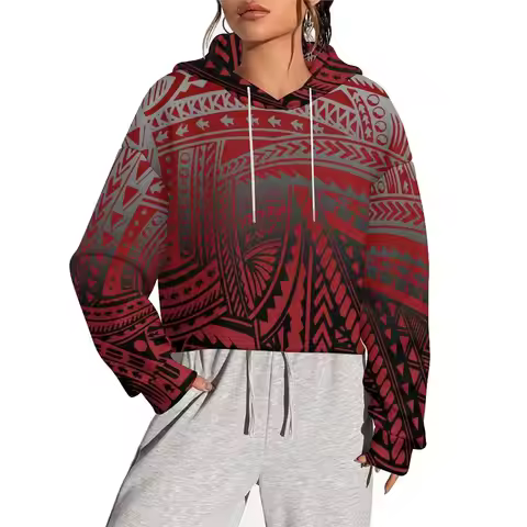 Samoa Tribal Design High Quality Fashion Hoodies Polynesian Pullover Jacket Fall/Winter Women Clothi