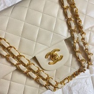 Chanel beige medium classic flap