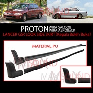 Proton Wira Saloon Sedan Aeroback Lancer GSR Side Door Lower Skirt Skirting Bodykit Body Kit  Material PU Gutah