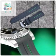 ROLEX SUBMARINER RUBBER B LINE GREEN watch STRAP/RUBBER ROLEX SUBMARINER WATCH STRAP