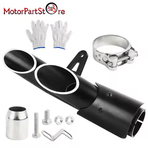 Motorcycle Exhaust Pipe 38-51mm Exhaust Tip 1.5-2" Inlet for Kawasaki Z650 Honda CBR 500 300R Yamaha