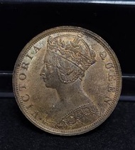 香港1901年冇H版本 ，維多利亞一仙，One Cent,靚品相，有原光，品相如圖，掛號費加$20