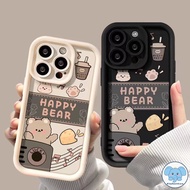 Happy Bear Milk Tea Smile Flower Set Realme C51 C21 C67 6i C25 C35 11 C55 C53 5 8i C11 Note 50 5i 7i
