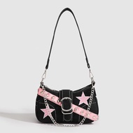 Black-Pink Bag Y2K Shoulder Handbag