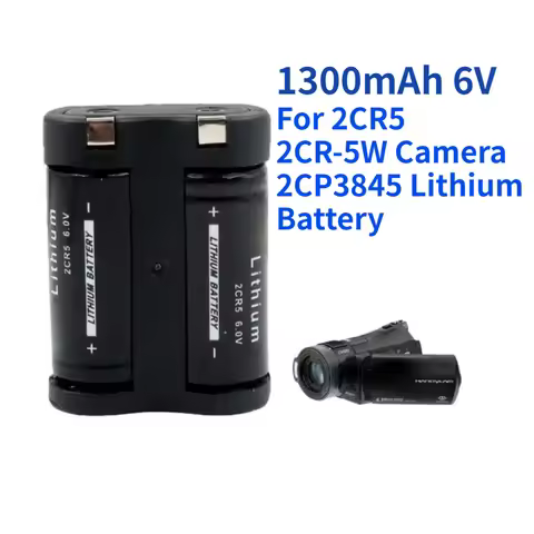 1300mAh 6V Replacement Batteries For SONY 2CR5 2CR-5W Camera 2CP3845 Lithium Battery
