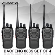 888S วิทยุสื่อสาร (4เครื่อง) อุปกรณ์ครบชุด ไม่ต้องขอใบอนุญาต พร้อมแบตเตอรี่ ส่งไกลสุดได้ 1-5กิโลเมตร