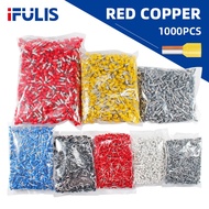 1000PCS VE European Terminal Pin Terminals Tube Type Wiring Connector E7508 E4009 E6012 E10-12